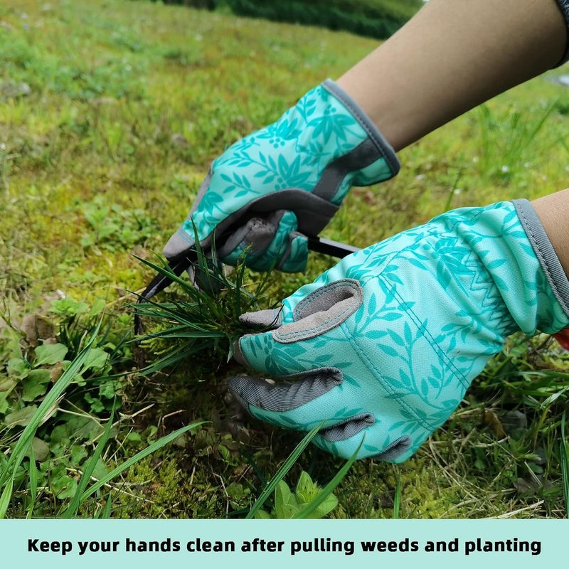 KLDOLLAR Gardening Gloves for Women Thorn Proof Garden Gloves, Leather Womens Garden Gloves Puncture Resistant, Touch Screen Working Gloves for Digging,Weeding,Planting Small - Image 3